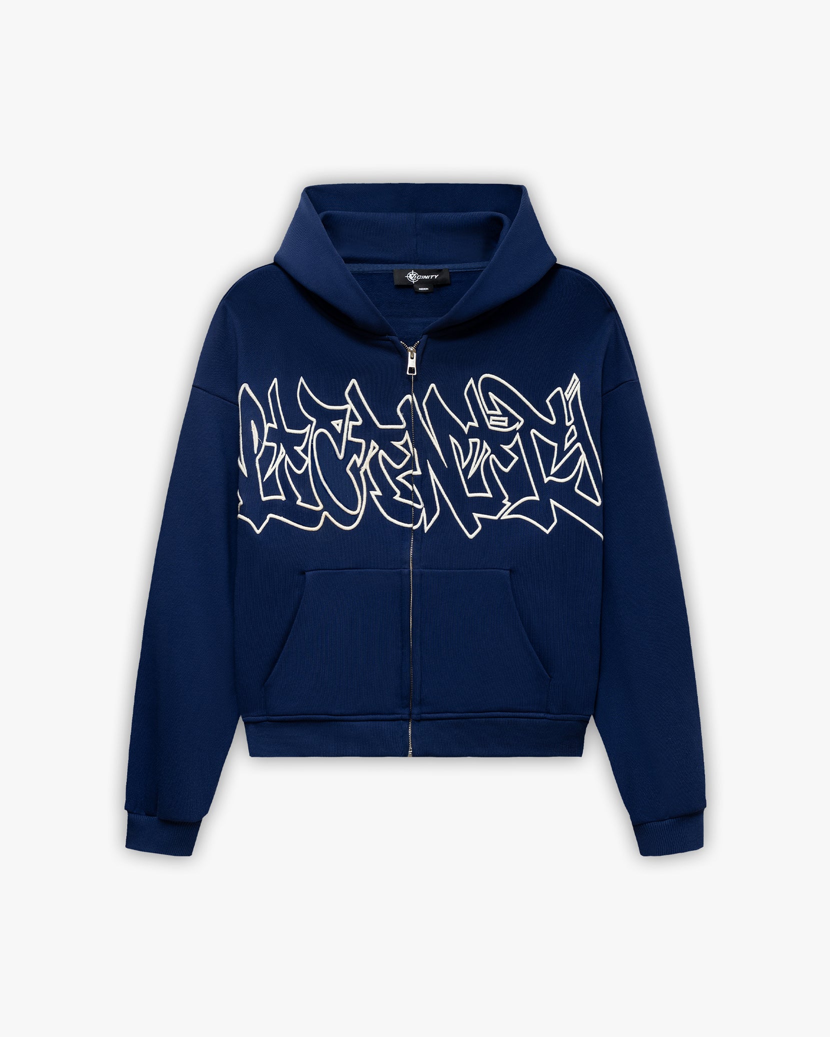 GRAFFITI ZIP-HOODIE BLUE – VICINITY