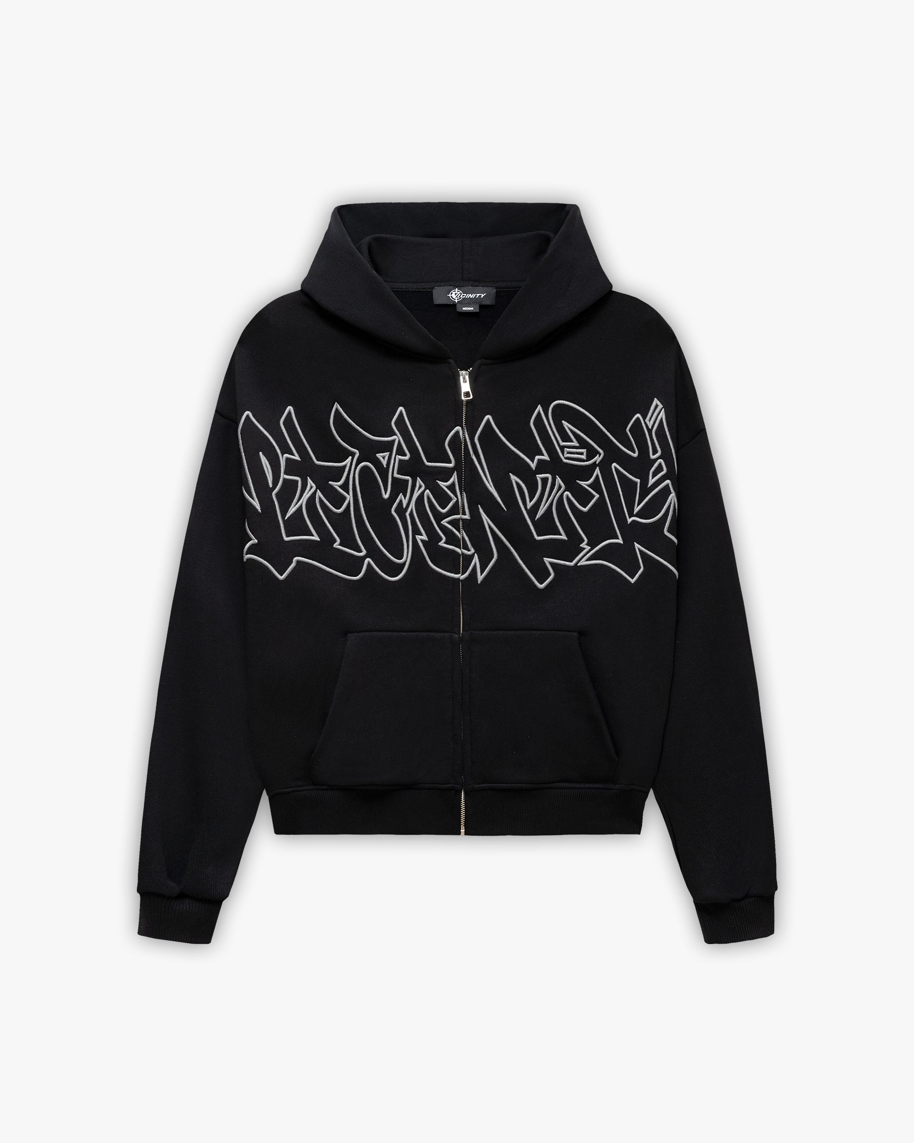 GRAFFITI ZIP-HOODIE BLACK – VICINITY