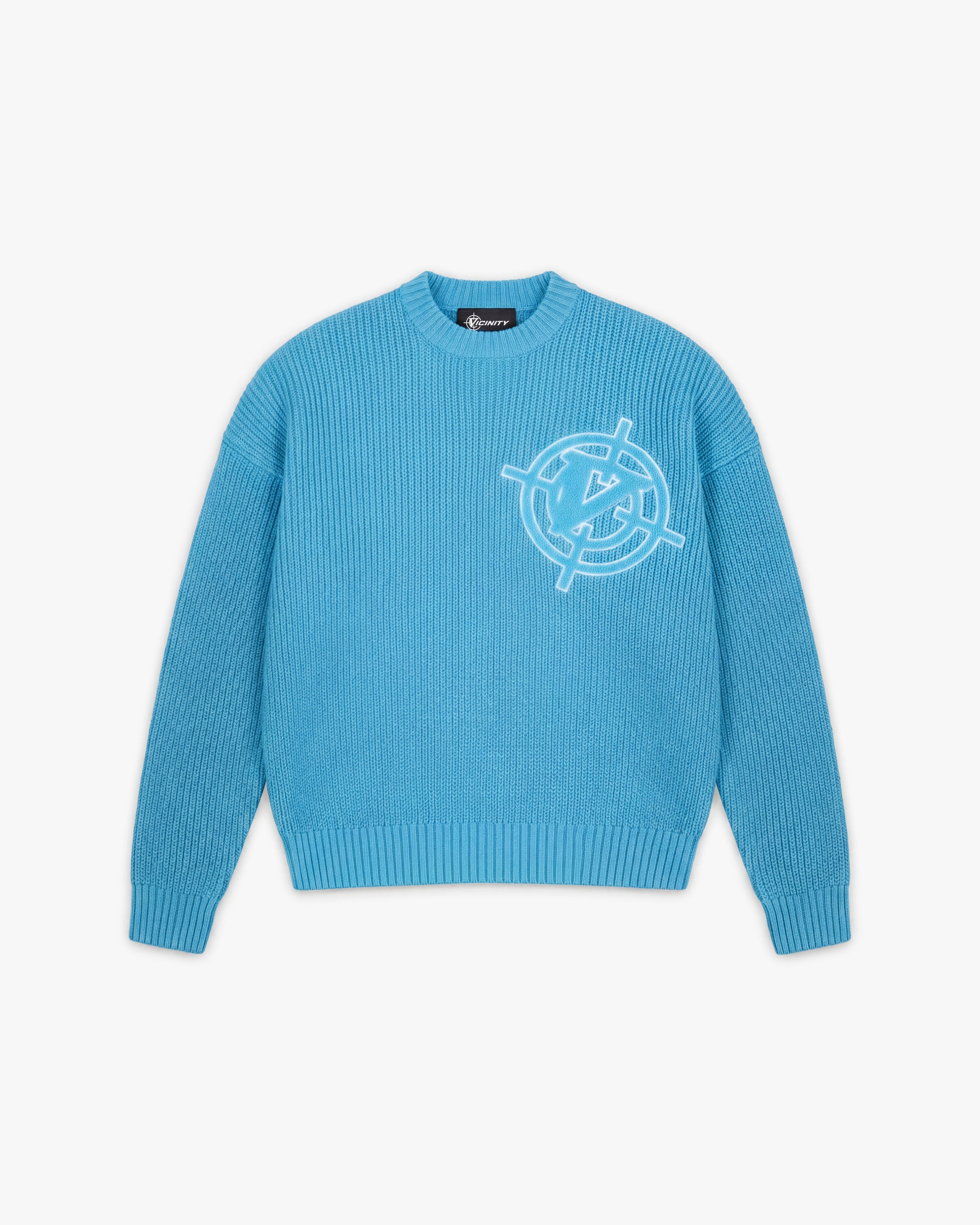 V-LOGO KNITWEAR SKY BLUE – VICINITY
