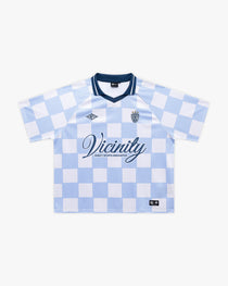 CARO CHECKER JERSEY BLUE/WHITE