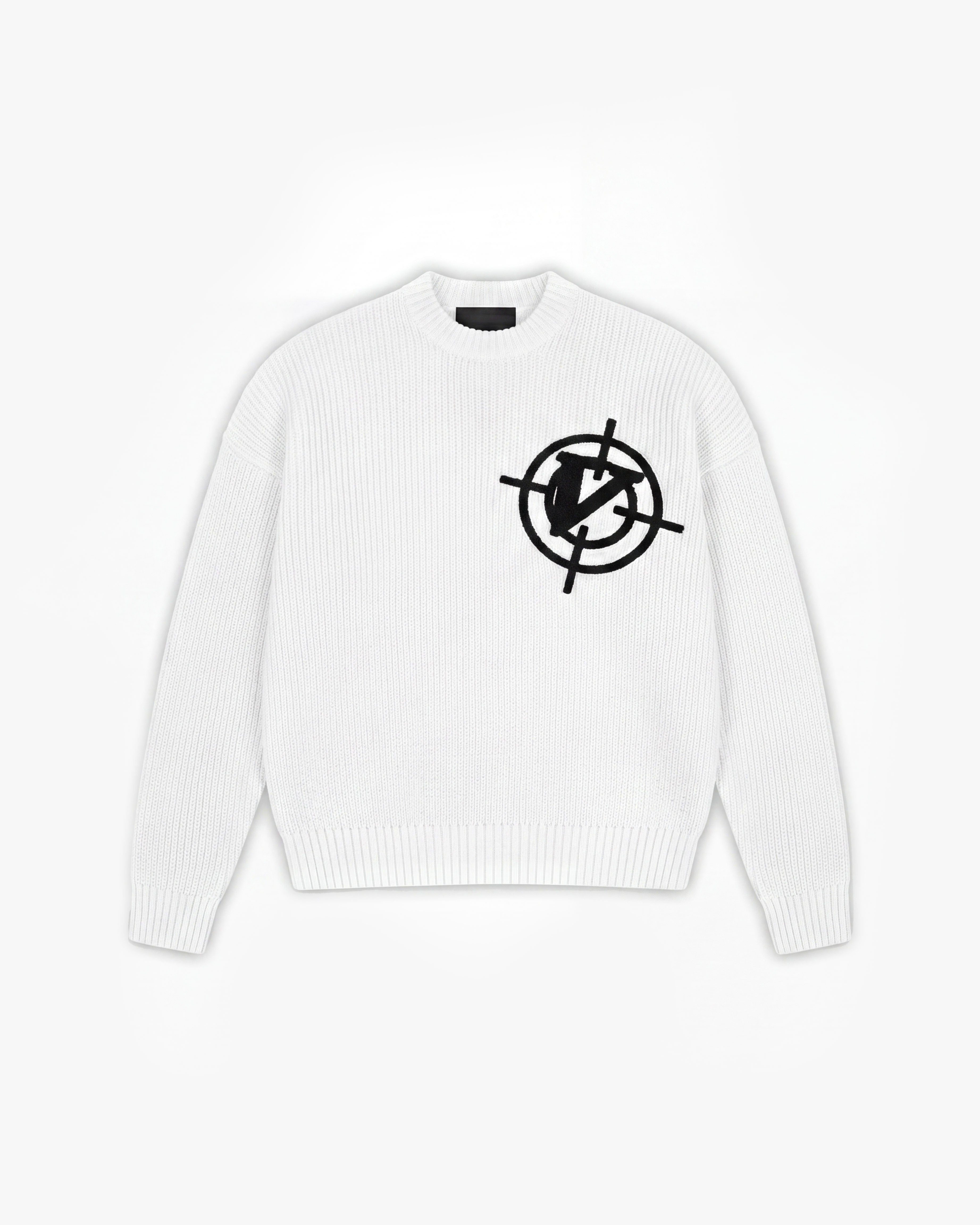 V-LOGO KNITWEAR WHITE – VICINITY