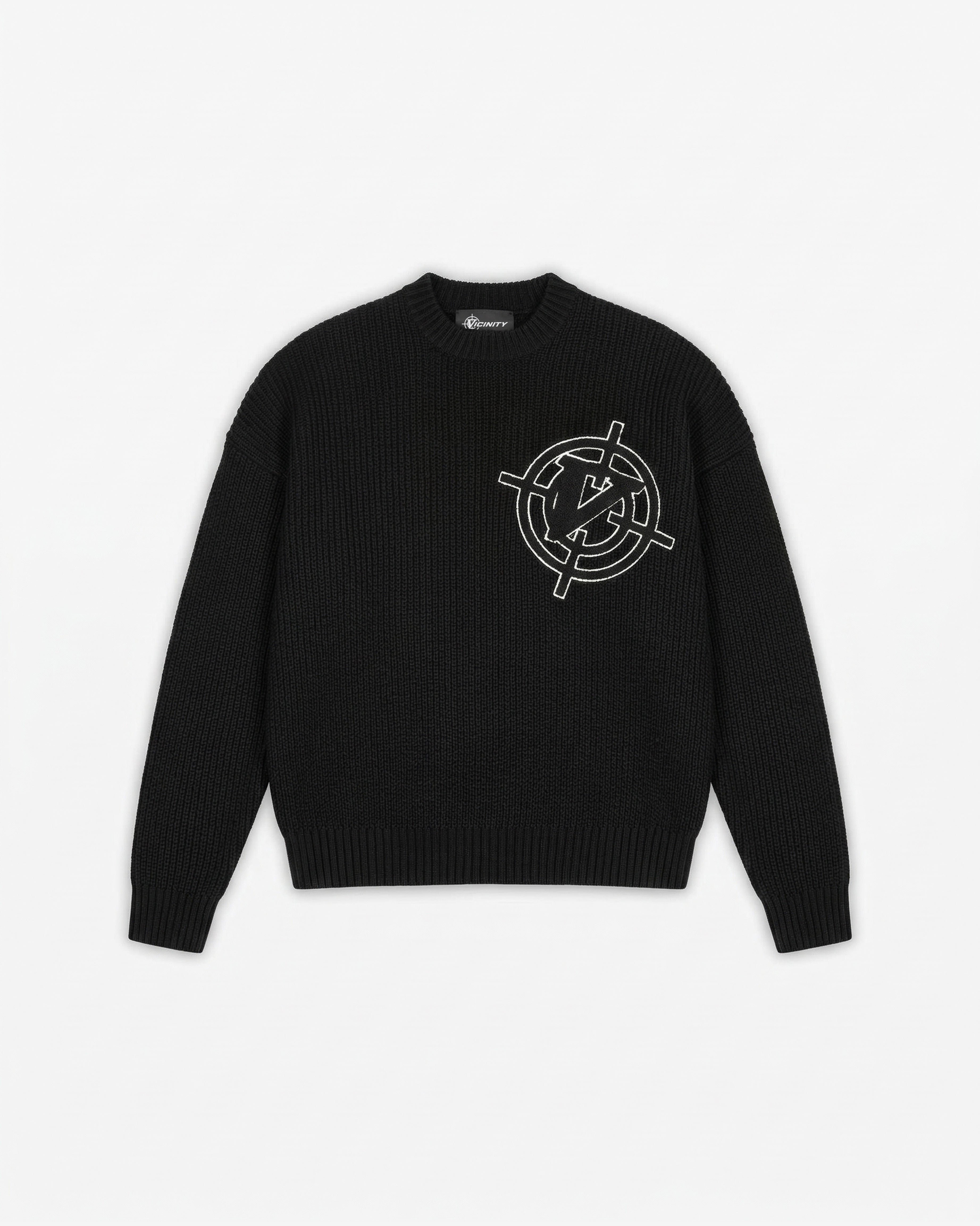 V-LOGO KNITWEAR BLACK – VICINITY