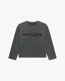 ACID WASHED WAFFLE LONGSLEEVE LIGHT GREY