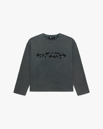 ACID WASHED WAFFLE LONGSLEEVE DARK GREY