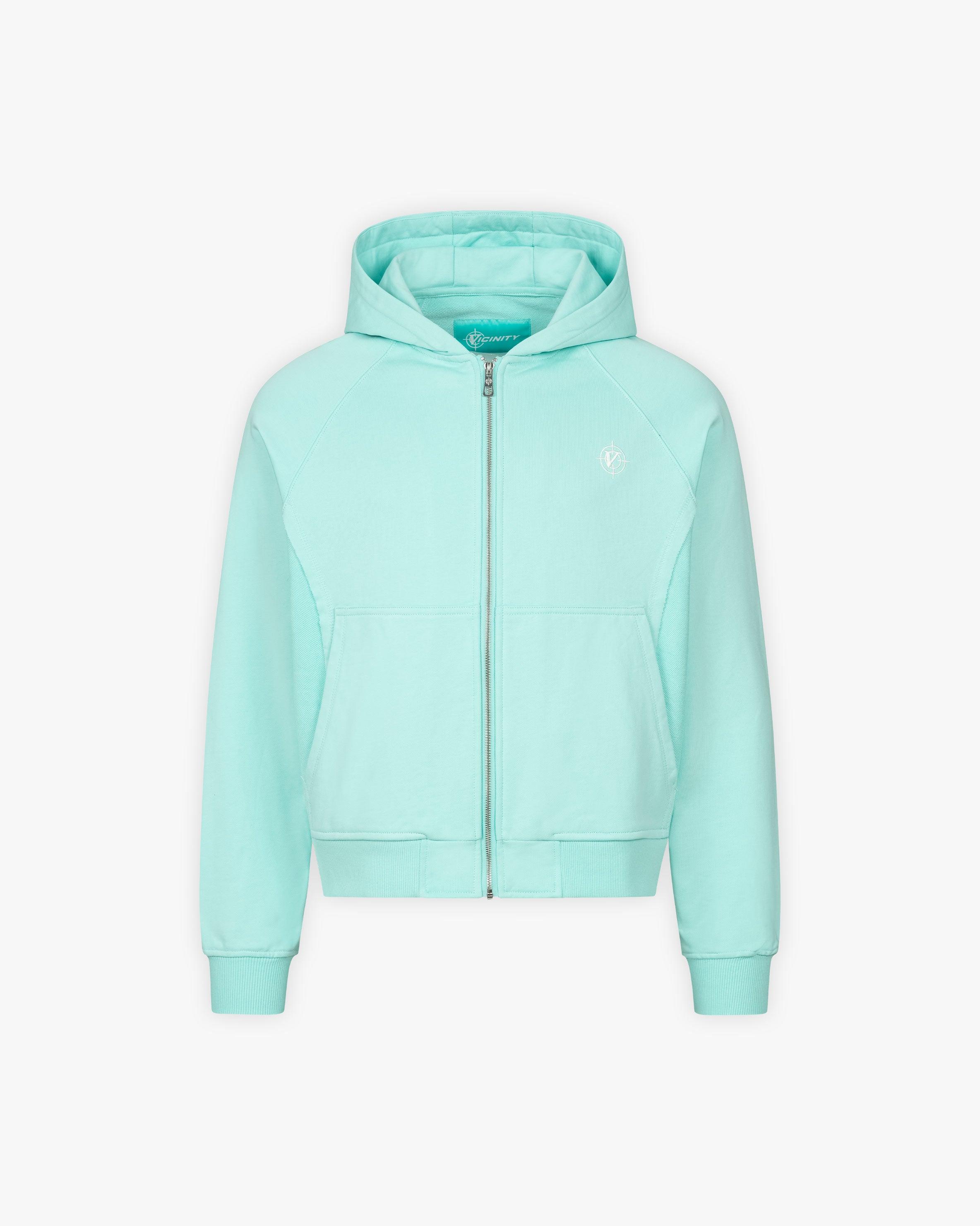 INSIDE OUT ZIP HOODIE TURQUOISE – VICINITY INSIDE OUT ZIP HOODIE TURQUOISE – VICINITY