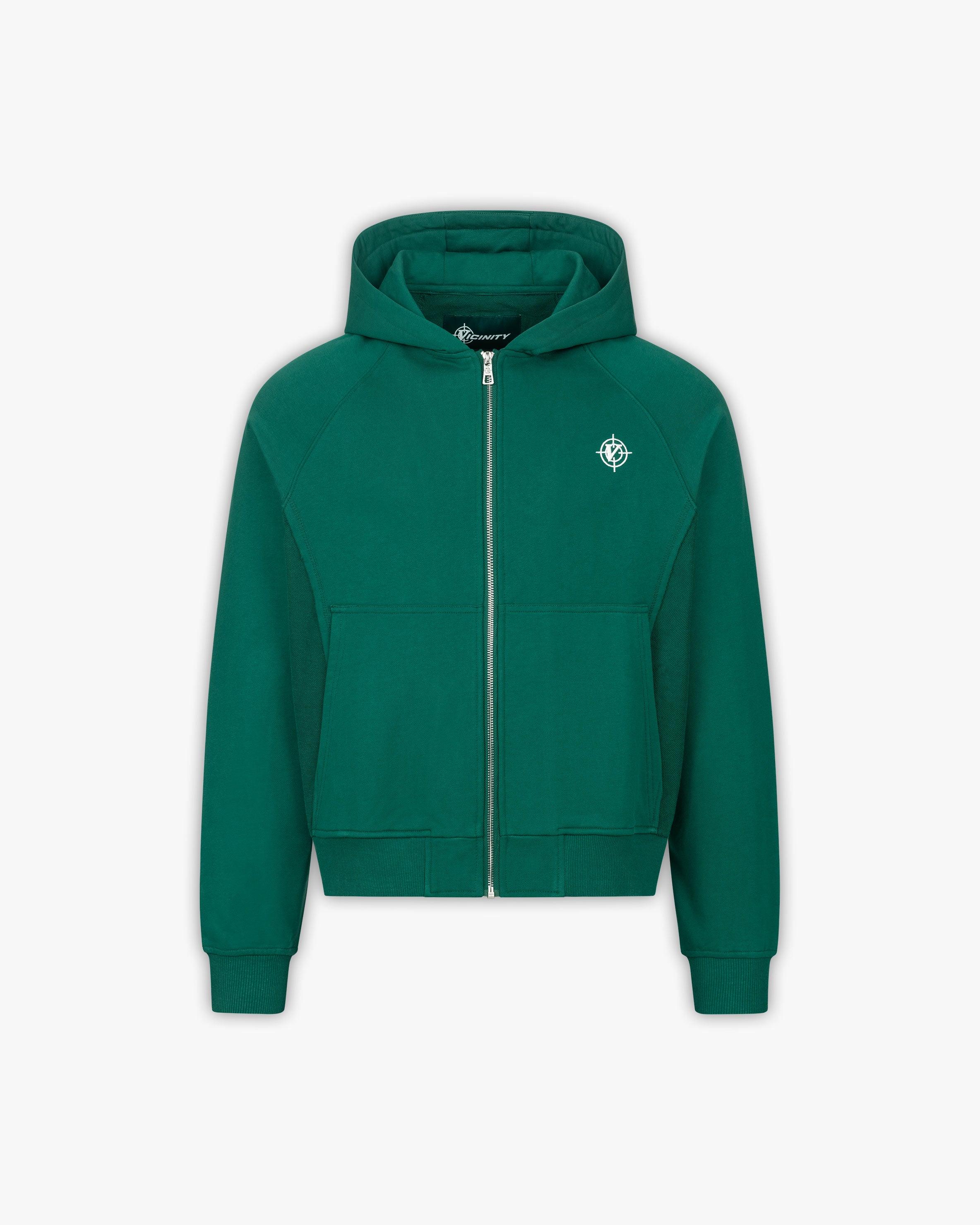 INSIDE OUT ZIP HOODIE FORREST GREEN – VICINITY