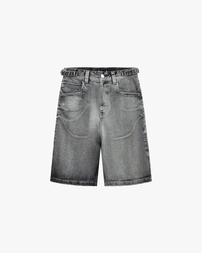 IVORY DENIM JORTS