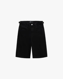 MIDNIGHT BLACK DENIM JORTS