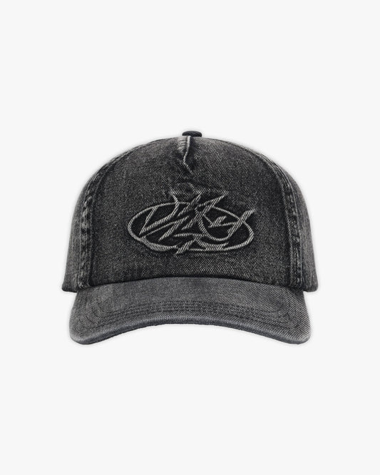 SCRIPT DENIM CAP BLACK