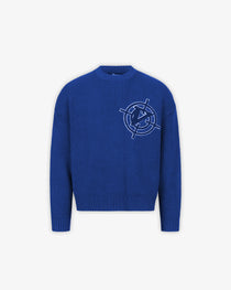 V-LOGO KNITWEAR ROYAL BLUE