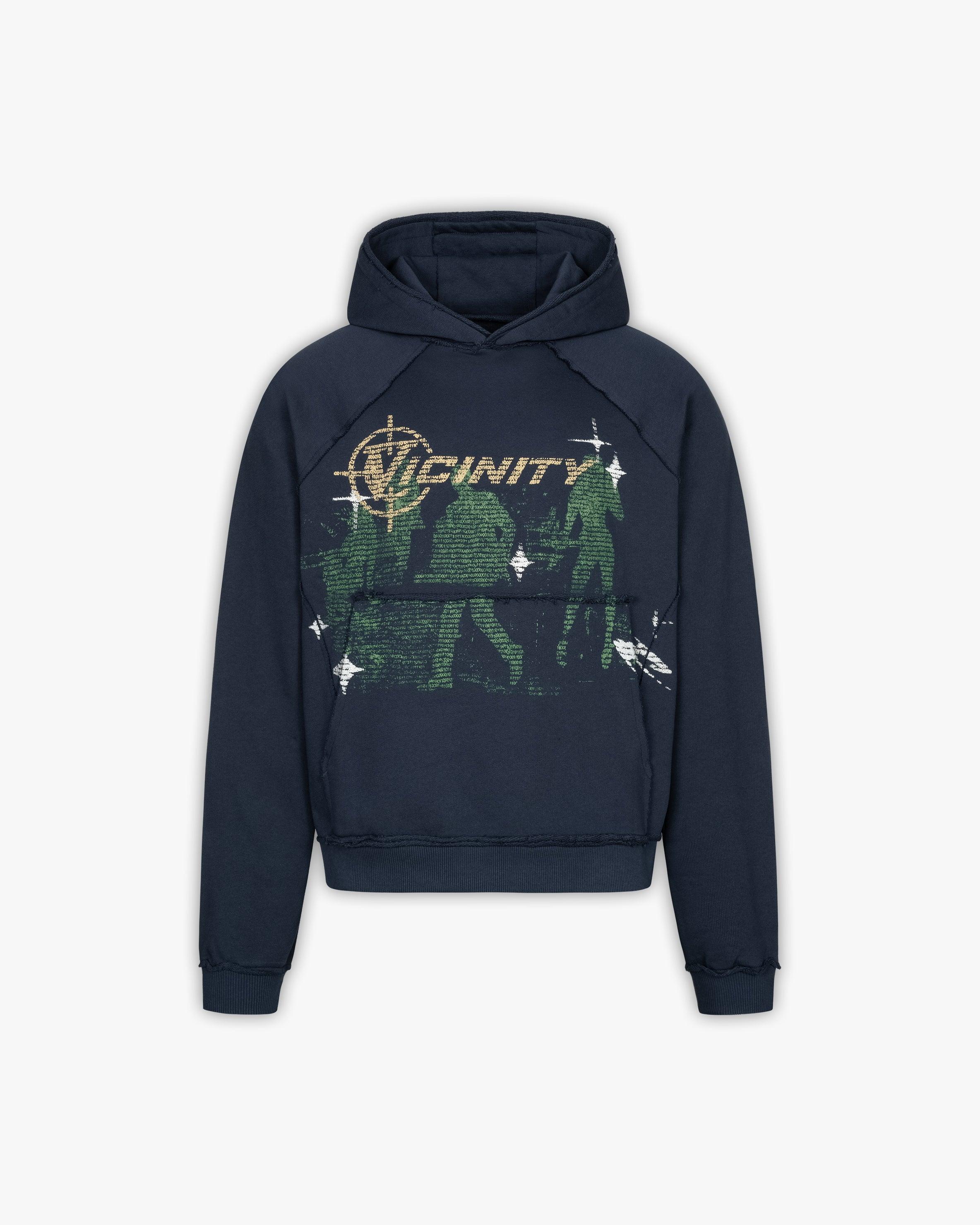 REPUBLIC OF VICINITY パーカー ネイビー BINARY INSIDEOUT HOODIE NAVY BLUE – VICINITY