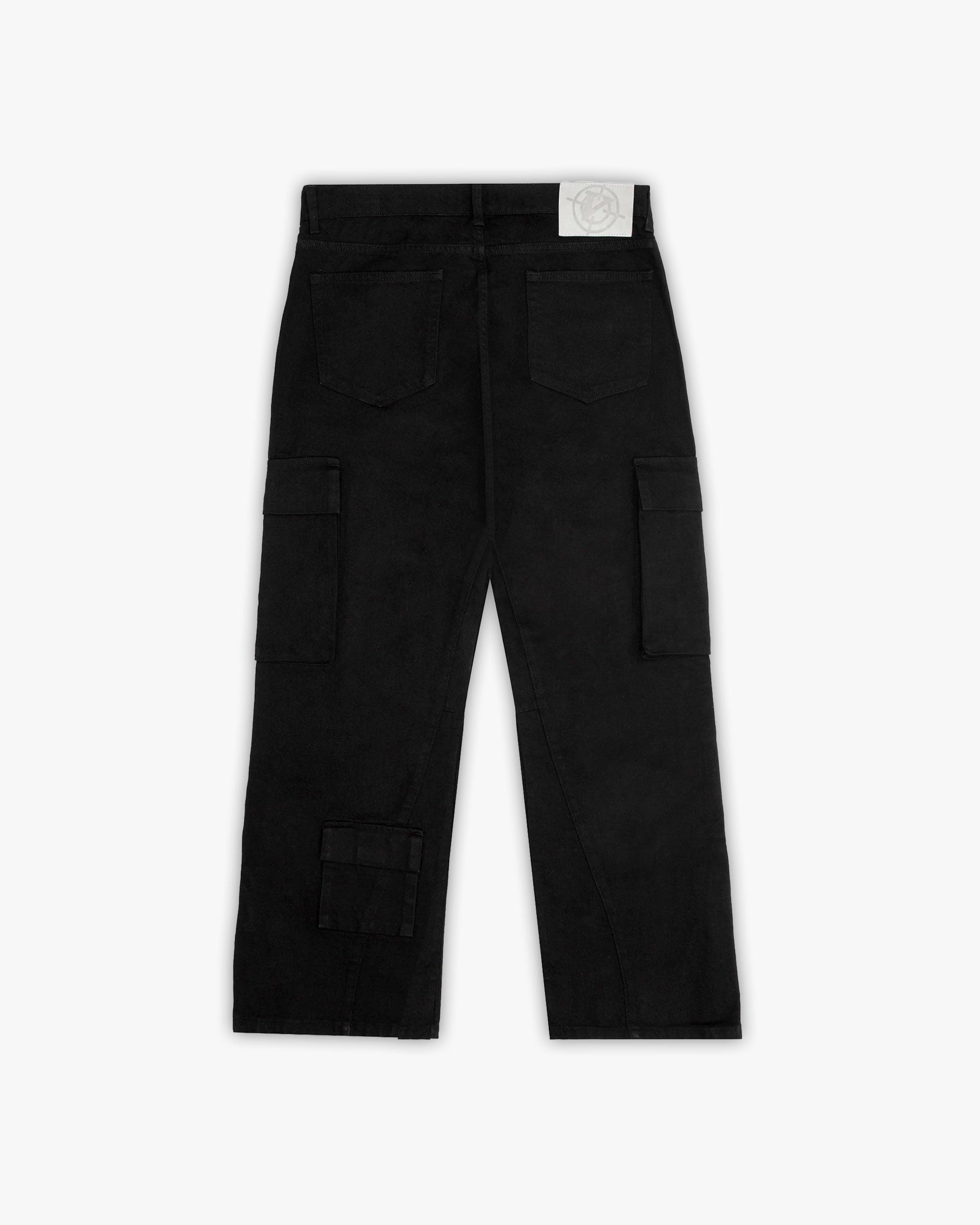 FLARED CARPENTER CARGOPANTS BLACK – VICINITY