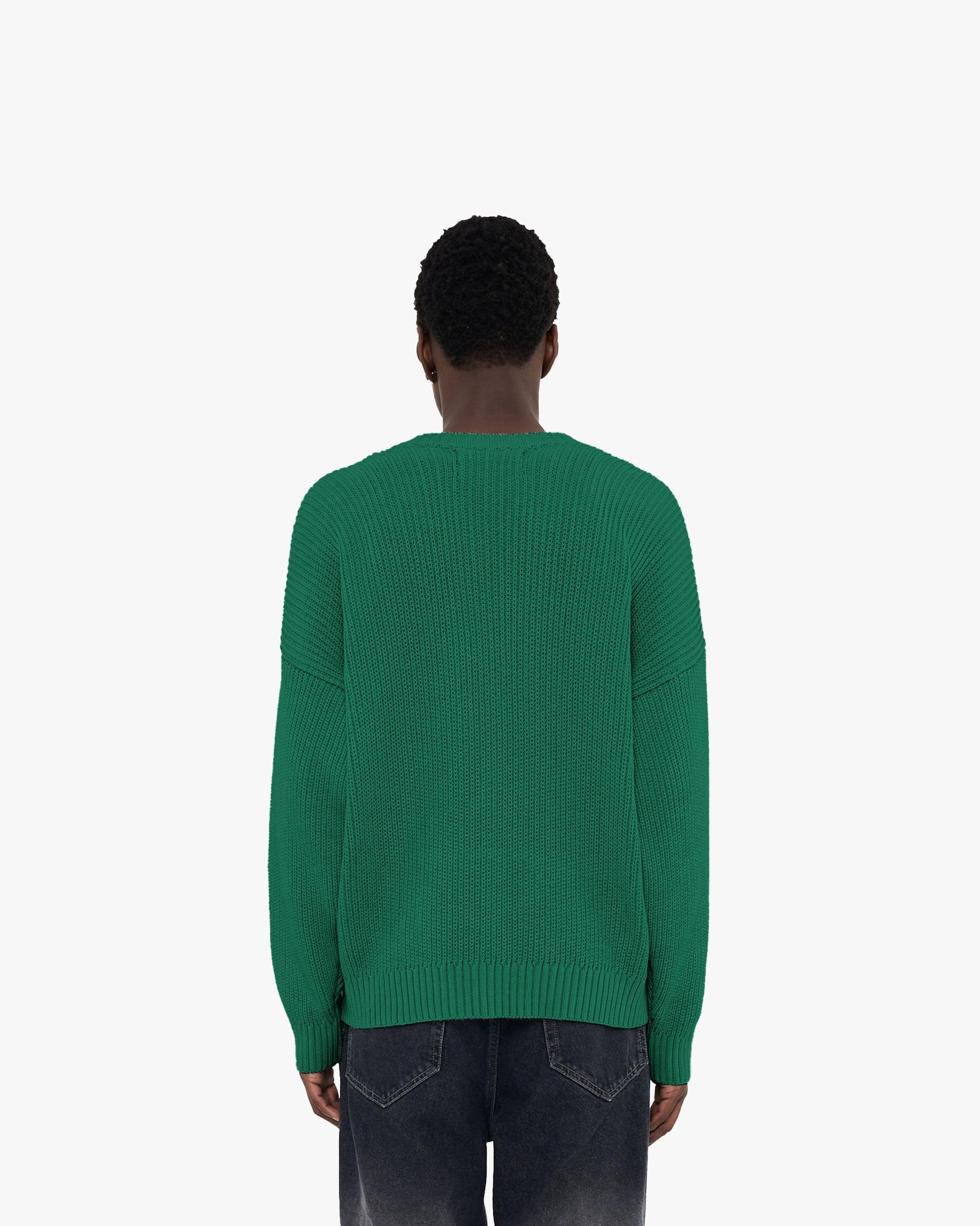 V-LOGO KNITWEAR GREEN - VICINITY