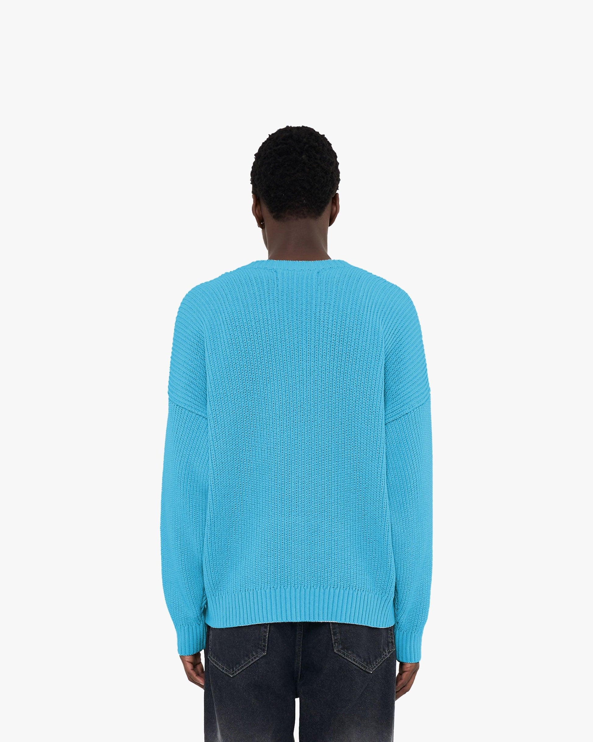 V-LOGO KNITWEAR SKY BLUE - VICINITY