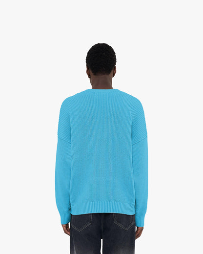 V-LOGO KNITWEAR SKY BLUE - VICINITY