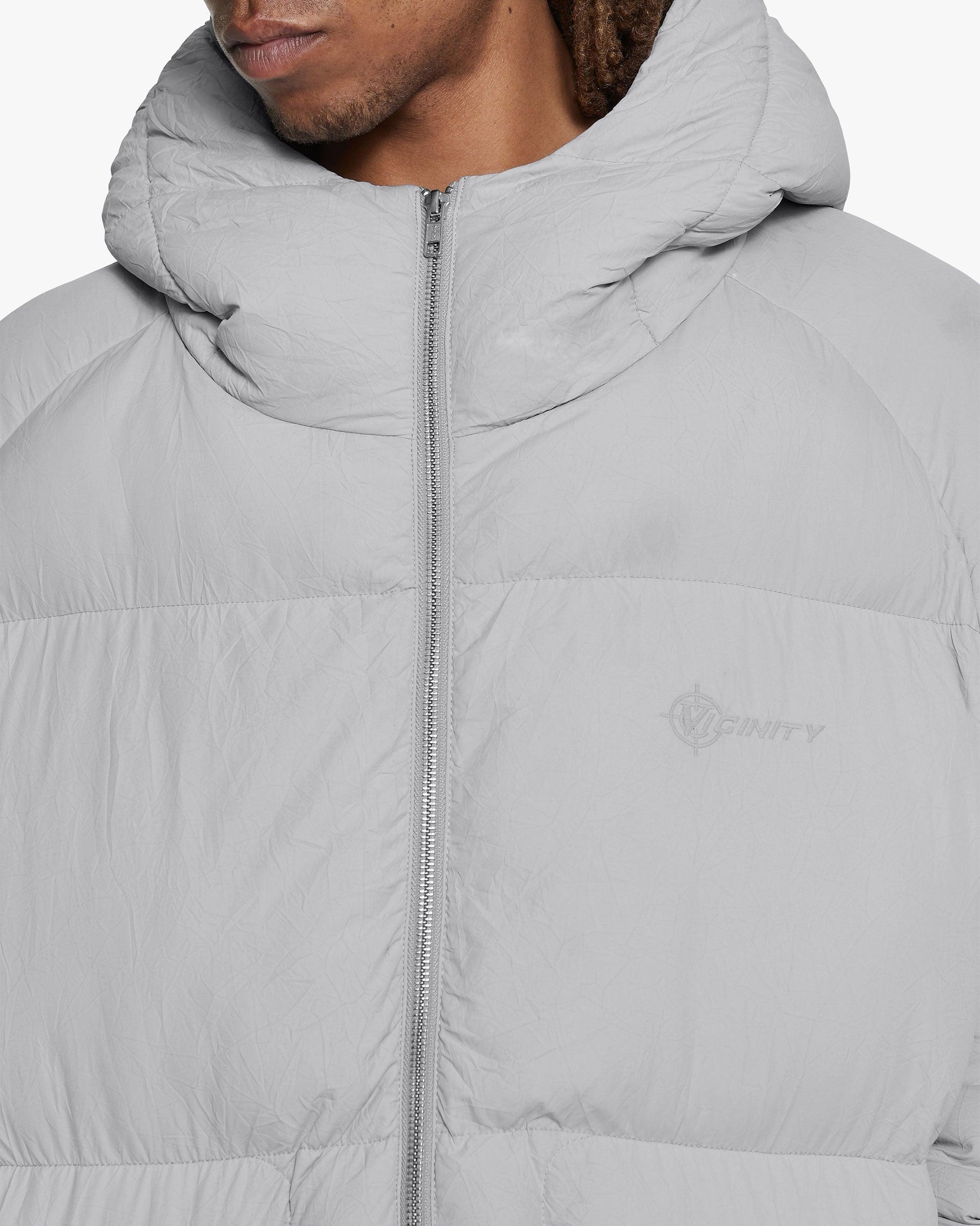 PUFFER JACKET LIGHT GREY - VICINITY