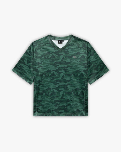 MESH JERSEY DOTTED CAMO GREEN