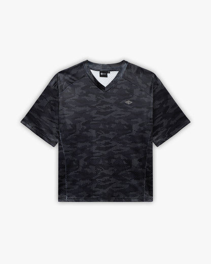 MESH JERSEY DOTTED CAMO BLACK