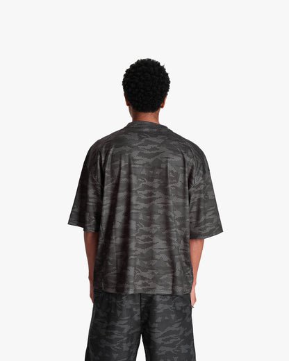 MESH JERSEY DOTTED CAMO BLACK