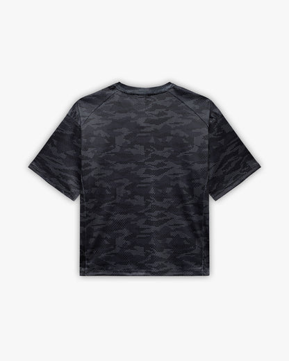 MESH JERSEY DOTTED CAMO BLACK