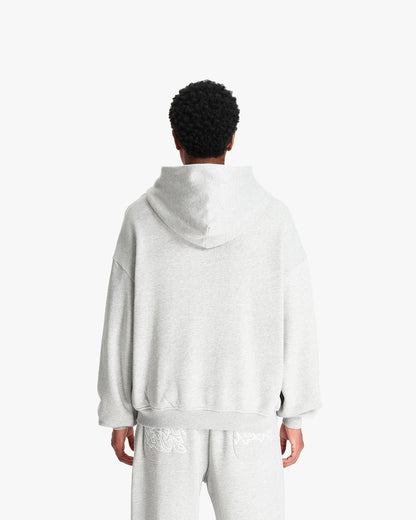 GRAFFITI ZIP-HOODIE GREY MELANGE