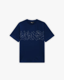 GRAFFITI TEE BLUE