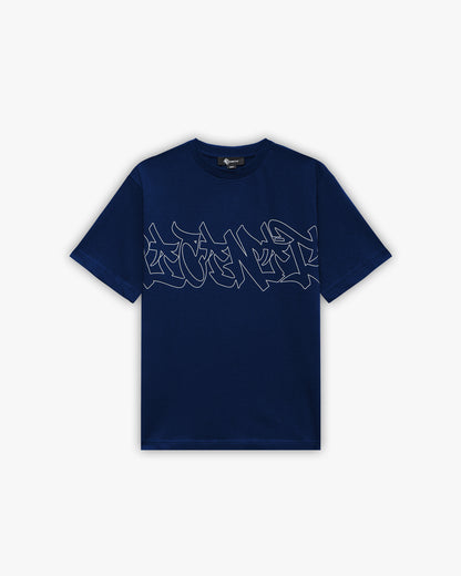 GRAFFITI TEE BLUE