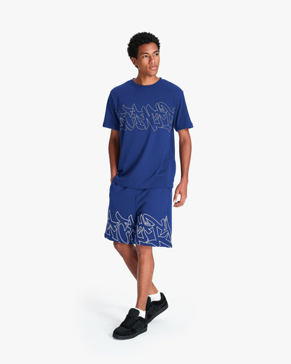 GRAFFITI TEE BLUE