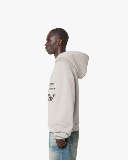 RACING LOGOS HOODIE GREY