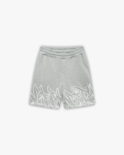 GRAFFITI SHORTS GREY MELANGE