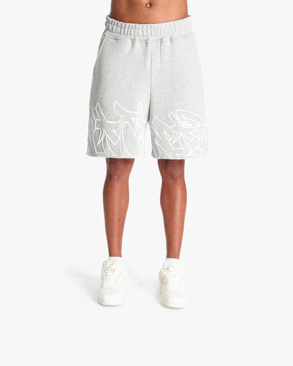 GRAFFITI SHORTS GREY MELANGE
