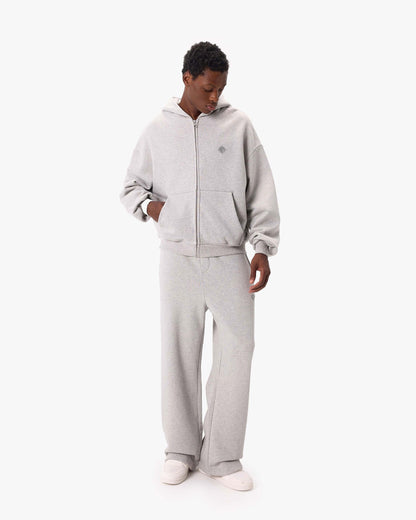 SOFTS ZIP-HOODIE GREY MELANGE