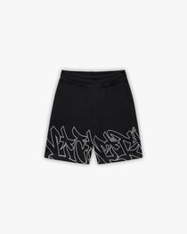 GRAFFITI SHORTS BLACK