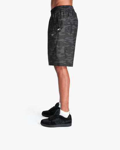 TRACK SHORTS DOTTED CAMO BLACK
