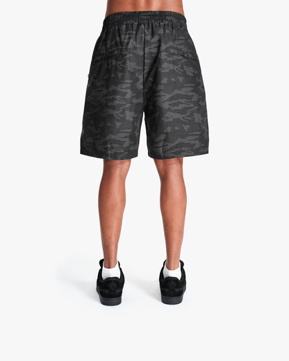 TRACK SHORTS DOTTED CAMO BLACK