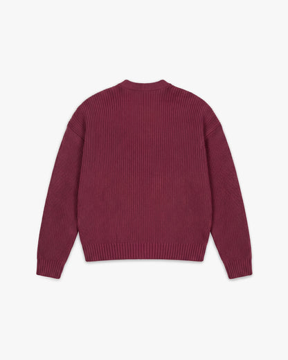 V-LOGO KNITWEAR DARK CHERRY