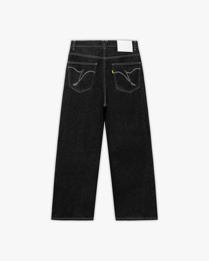 VOLUME DENIM RAW BLACK