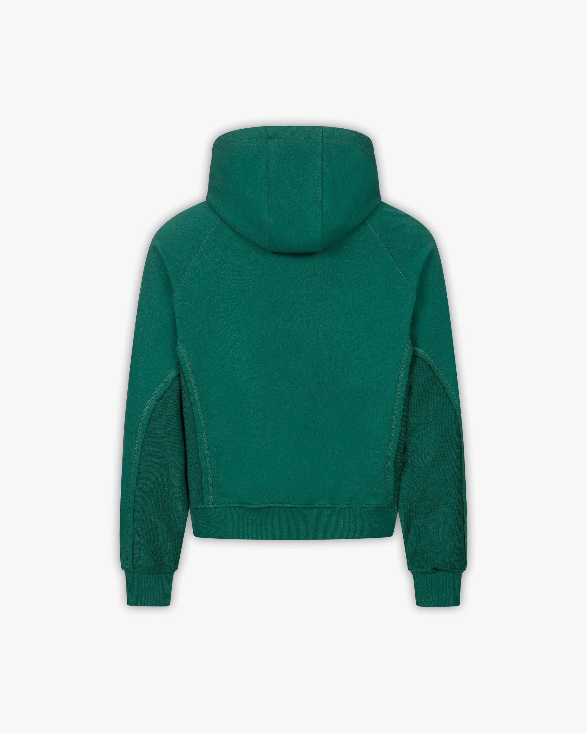 INSIDE OUT ZIP HOODIE FORREST GREEN - VICINITY