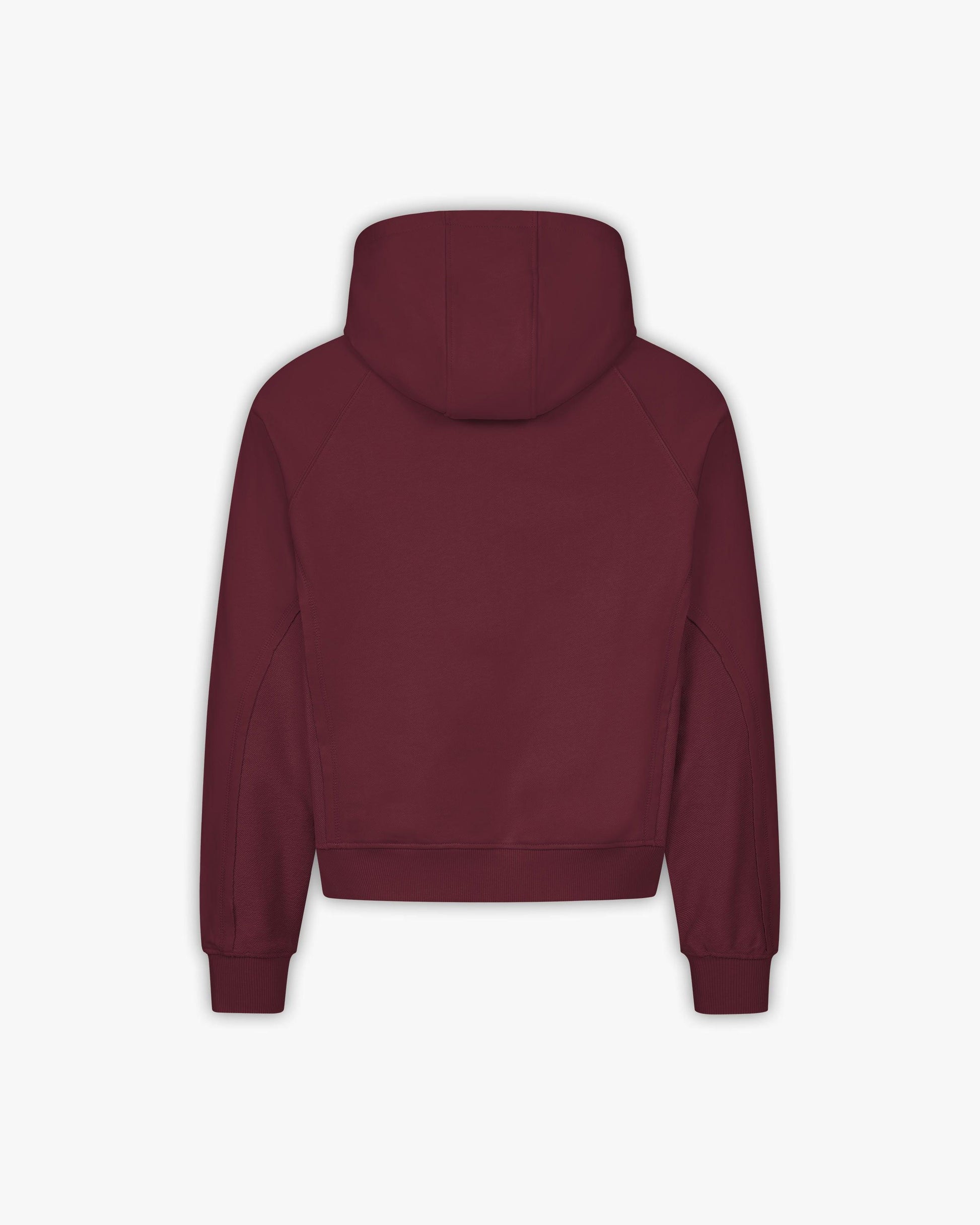 INSIDE OUT ZIP HOODIE WINE RED - VICINITY