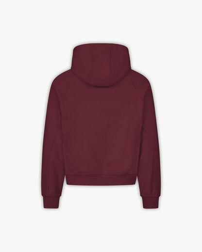 INSIDE OUT ZIP HOODIE WINE RED - VICINITY