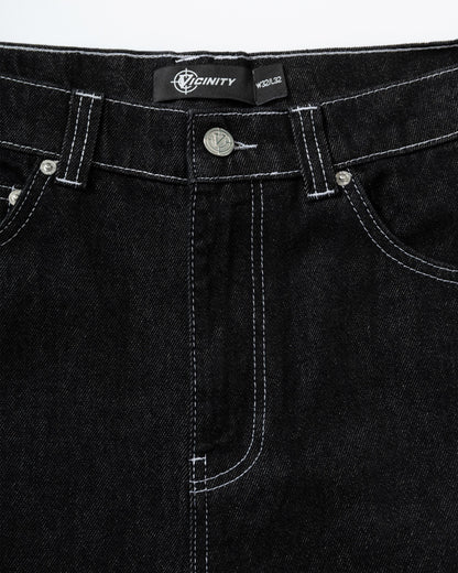 VOLUME DENIM RAW BLACK