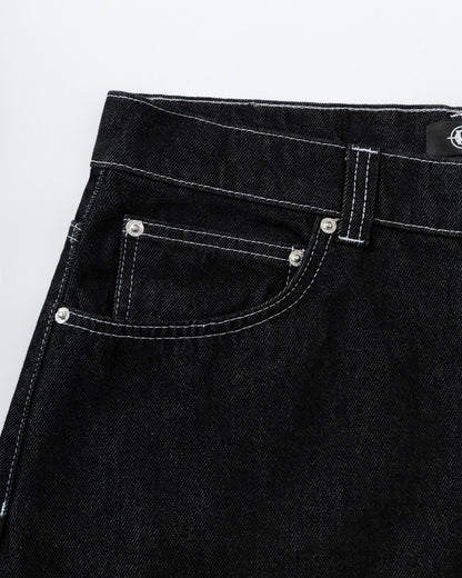 VOLUME DENIM RAW BLACK