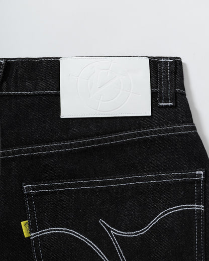 VOLUME DENIM RAW BLACK