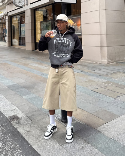 INSTITUTE HOODIE GREY/BLACK