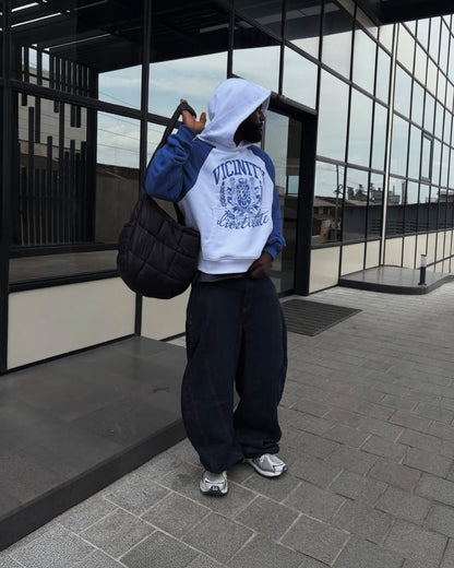 INSTITUTE HOODIE WHITE/BLUE