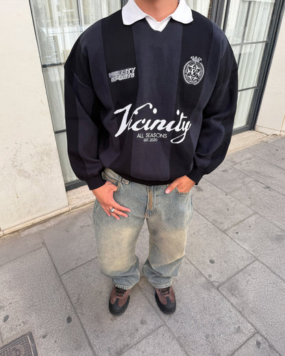 SPORTS TEAM JERSEY KNIT BLACK