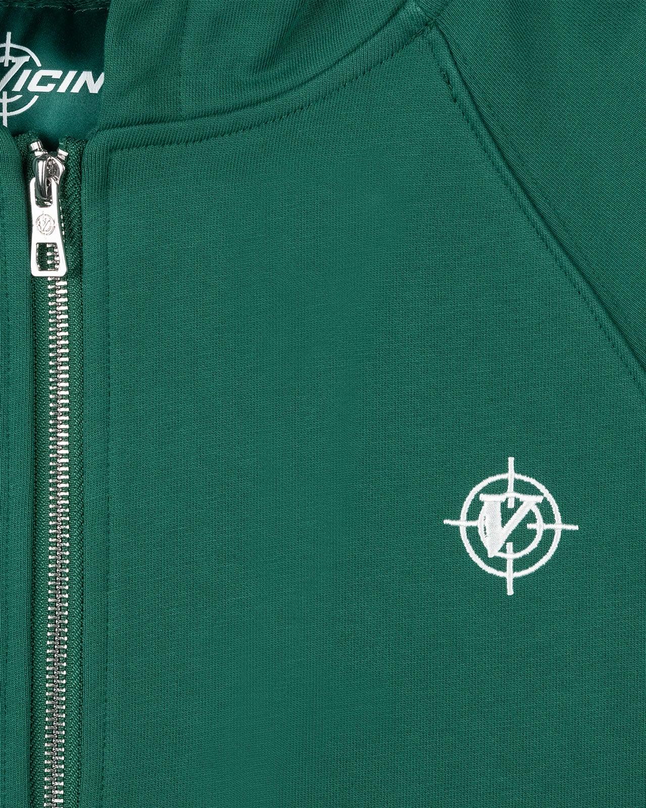 INSIDE OUT ZIP HOODIE FORREST GREEN - VICINITY
