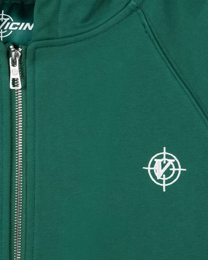 INSIDE OUT ZIP HOODIE FORREST GREEN - VICINITY