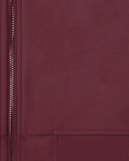 INSIDE OUT ZIP HOODIE WINE RED - VICINITY