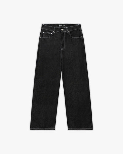 VOLUME DENIM RAW BLACK